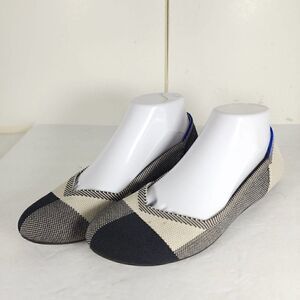 Rothy’s Women’s Captoe US8,5 Black Charcoal White Retired Round Toe SlipOn Flat